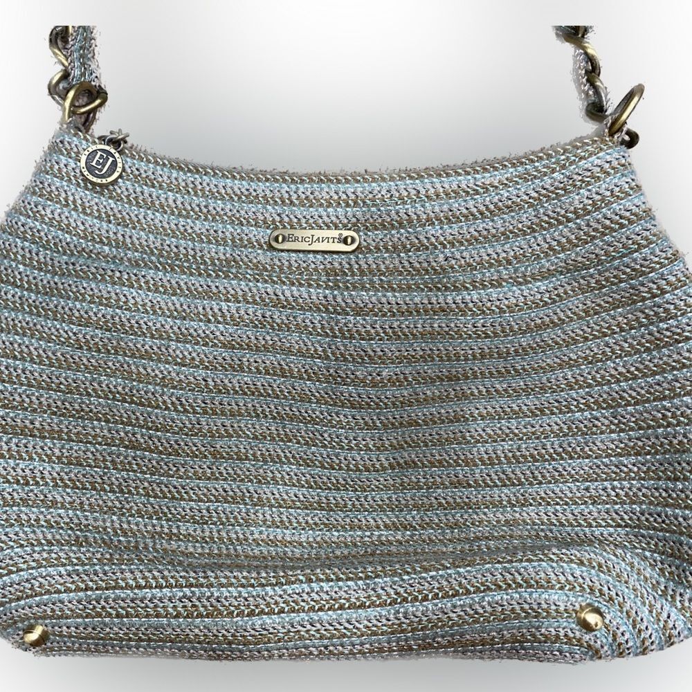 Eric Javits Blue Woven Shenia Bag